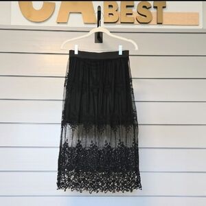 H&M Black Lace Skirt